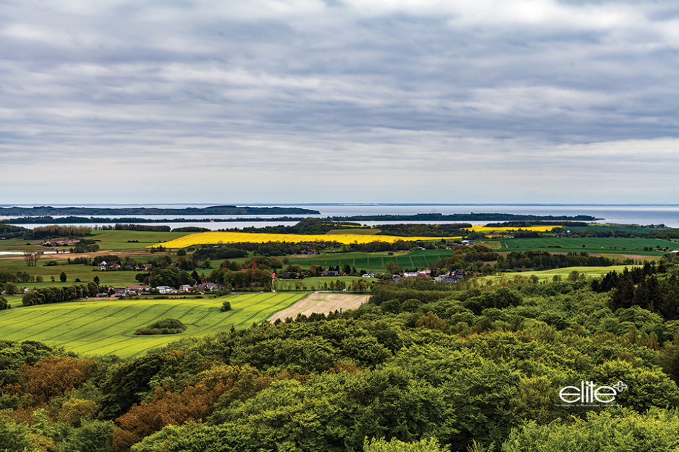 Views of the island from above Granitz Hunting Lodge, a former royal retreat.