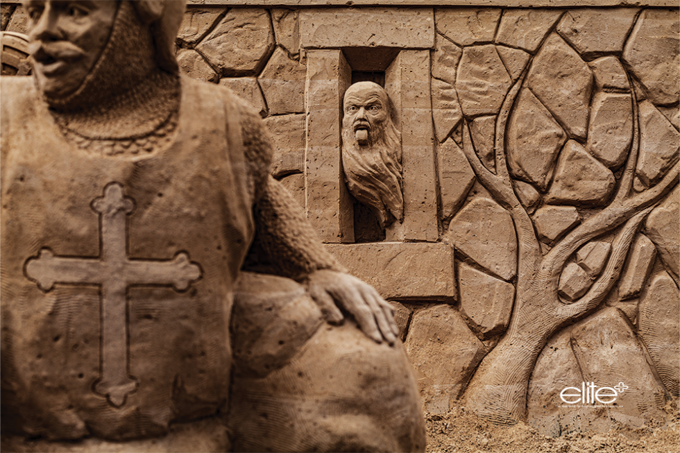 Sand sculptures near Binz Beach.