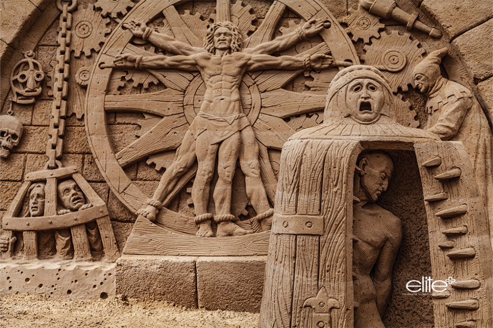 Sand sculptures near Binz Beach.