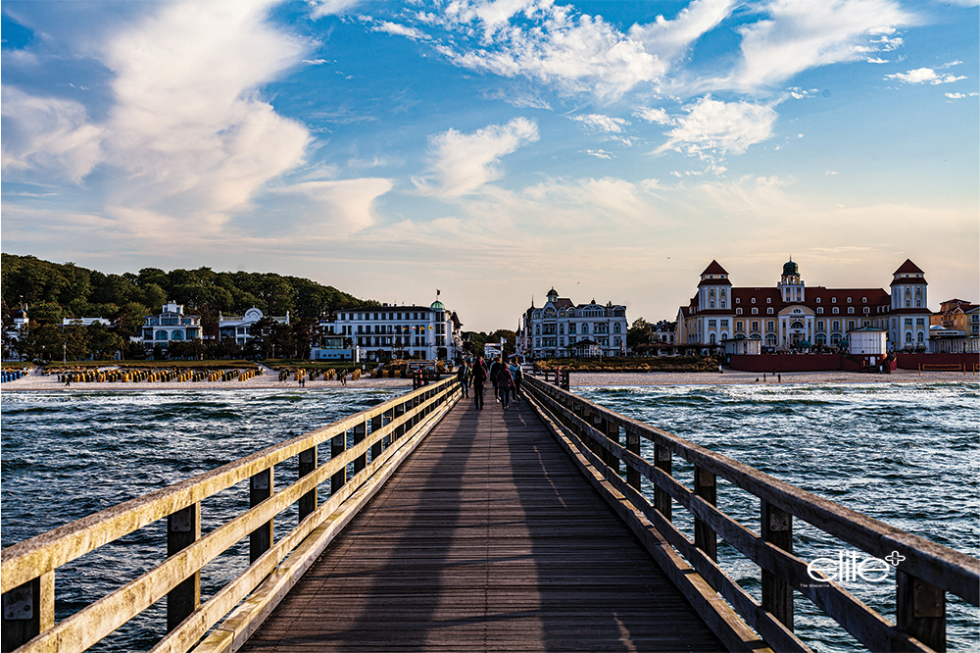 Piers in Binz and Göhren.