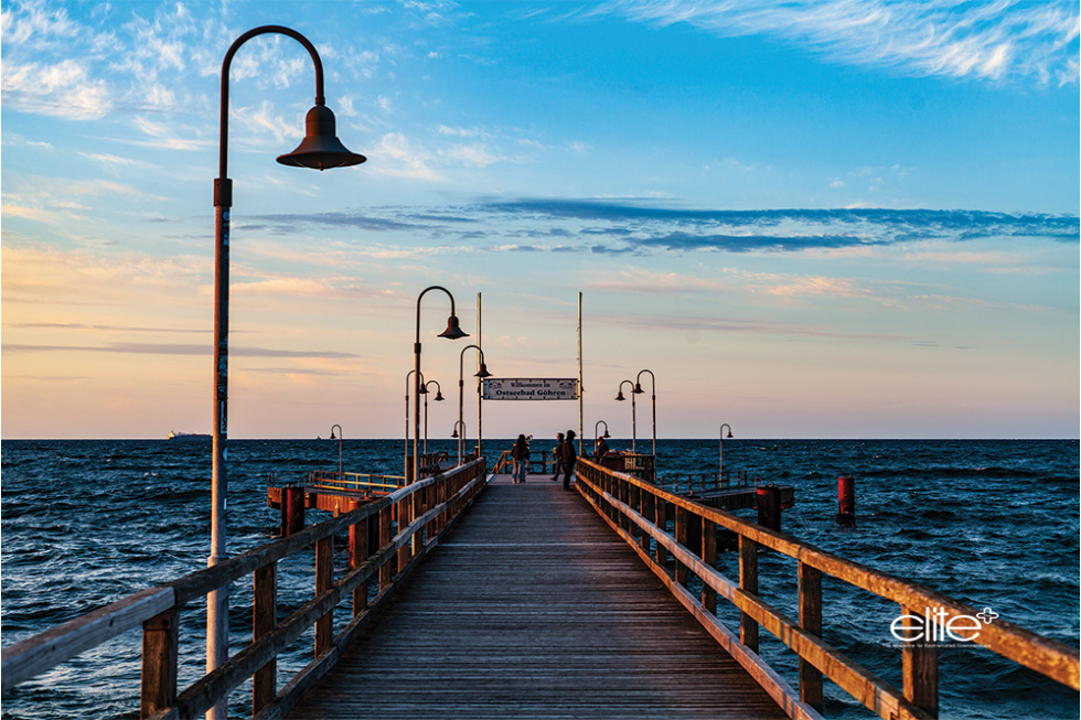 Piers in Binz and Göhren.