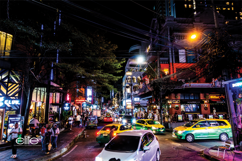 Sukhumvit Soi 11 at 3am; a late-night road accident near Thonglor.