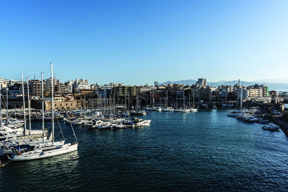 Heraklion port today is modern and picturesque.