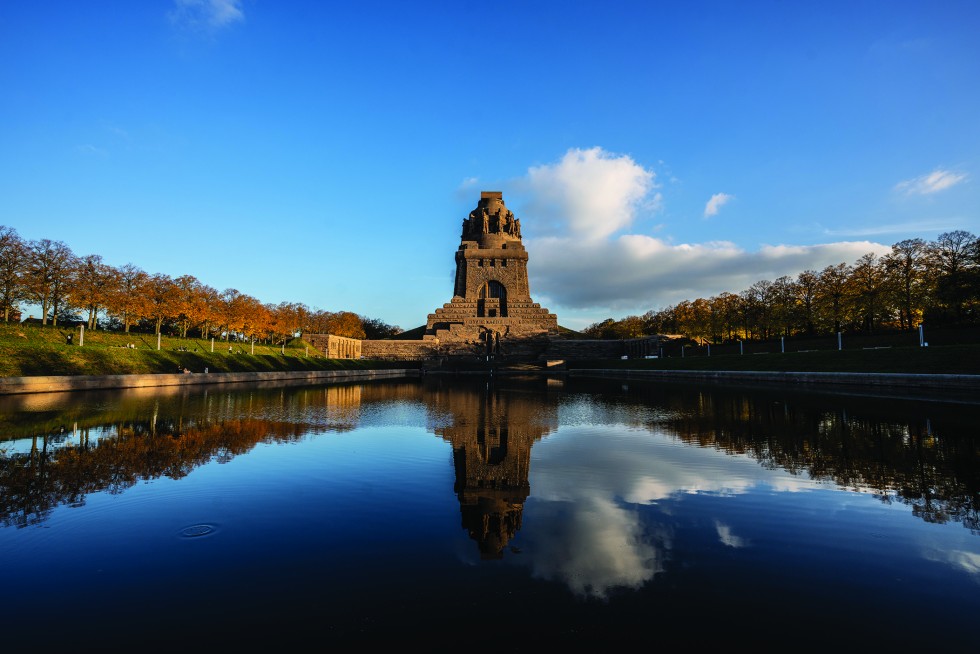 The front of the remarkable Monument to the Battle of the Nations.