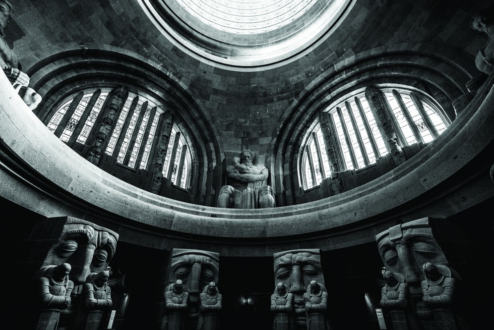 Cavernous interior of the monument.