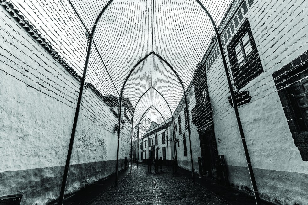 La Laguna, a Unesco Heritage Site, with cathedrals and winding cobblestone lanes.