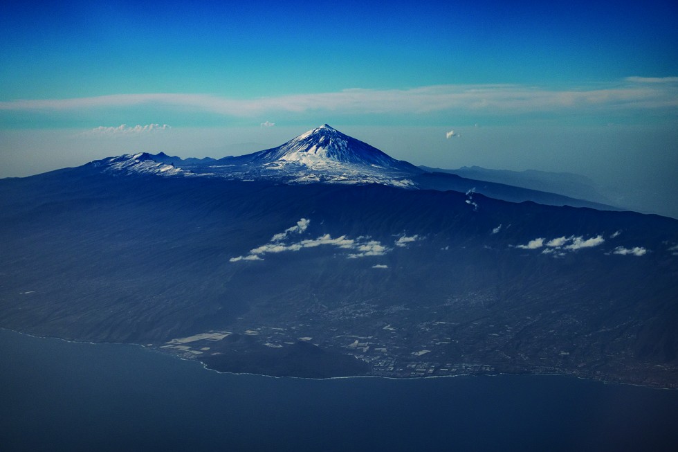 The hidden mountain village of Masca, and an aerial view with snow.